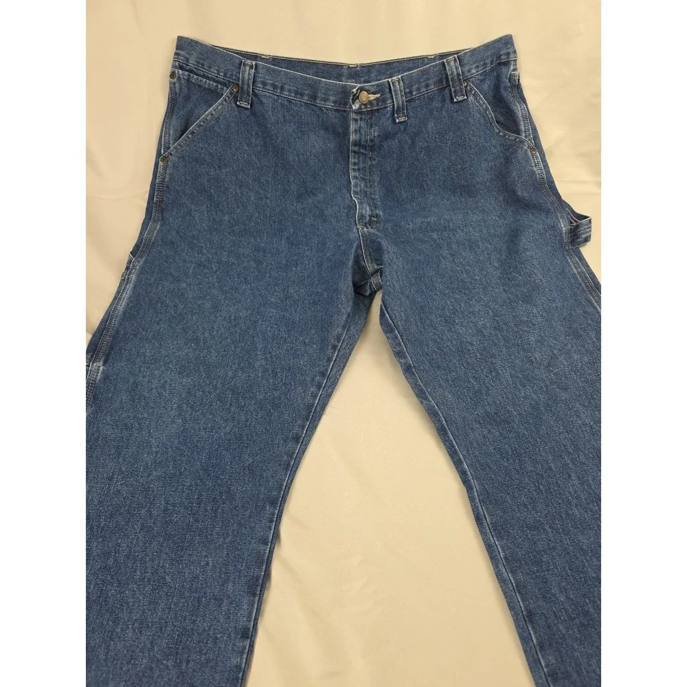Wrangler Jeans Mens Carpenter 44x32 Blue Relaxed Baggy